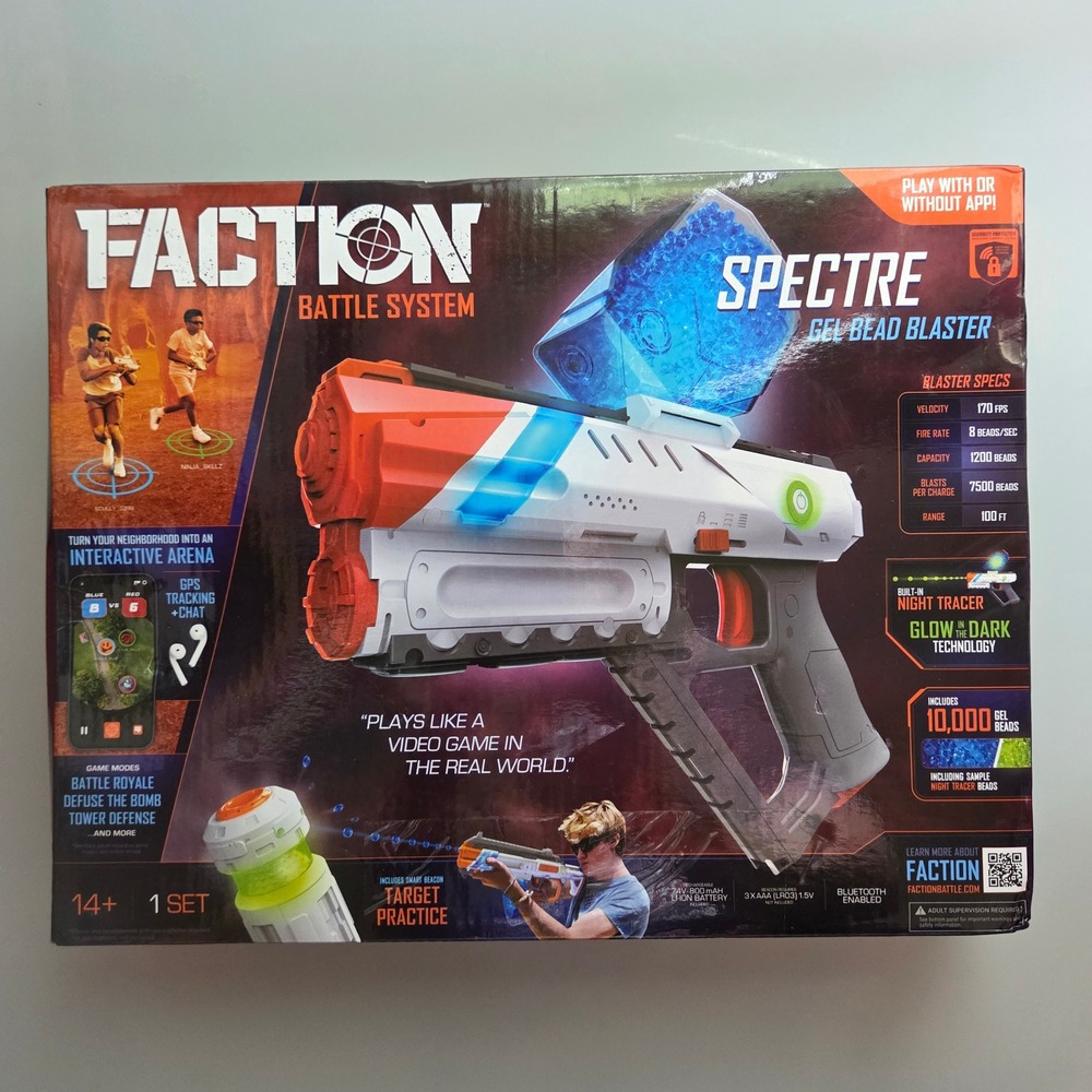Faction Battle System Spectre Gel Bead Blaster Bluetooth Glow in Dark 10k Beads
